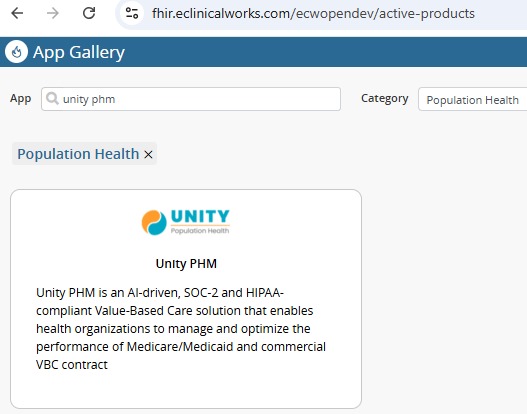 eClinicalWorks App Gallery